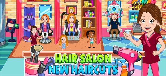 Tạo kiểu tóc mới trong tiệm làm tóc