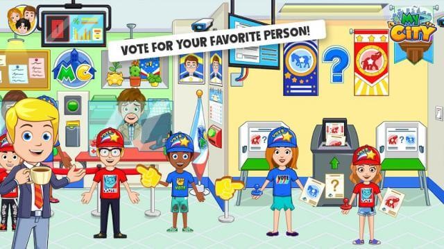 Bỏ phiếu cho nhân vật bạn yêu thích trong game My City: Election Day