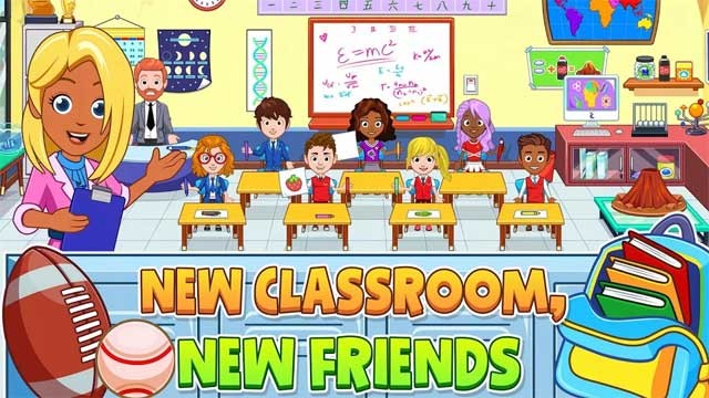 Gặp gỡ những người bạn cùng lớp mới và khám phá các lớp học thú vị trong My City High School