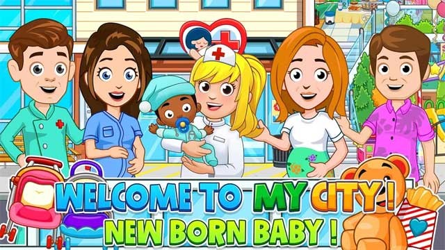 Chào mừng đến với My City: Newborn Baby, nơi bé sẽ được trải nghiệm công việc chăm sóc một em bé mới sinh