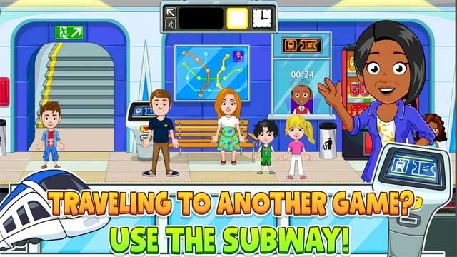 Bé có thể lên tàu hỏa để khám phá các câu chuyện khác thuộc series My City