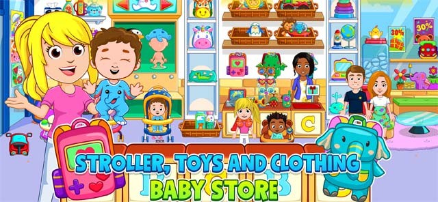 Mua đồ dùng cần thiết cho em bé tại cửa hàng trẻ em