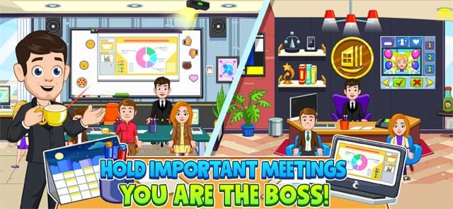 Trở thành một ông chủ và tổ chức các cuộc họp trong My City: Office