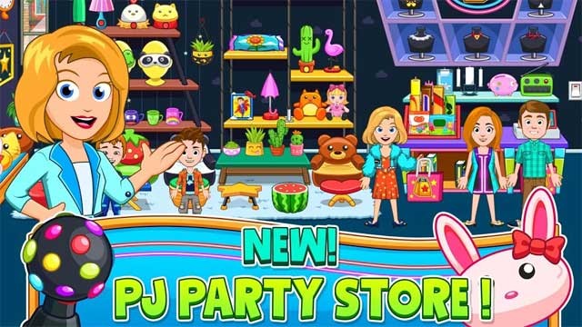 Khám phá cửa hàng đồ ngủ tuyệt vời của My City: Pajama Party for Android