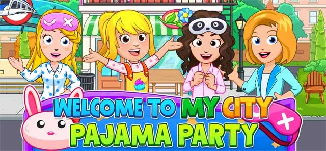 Game bé tổ chức bữa tiệc Pajama cùng bạn bè - My City: Pajama Party