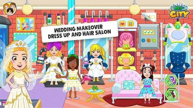 Trang điểm, làm tóc và chọn váy cưới cho cô dâu tại tiệm làm đẹp