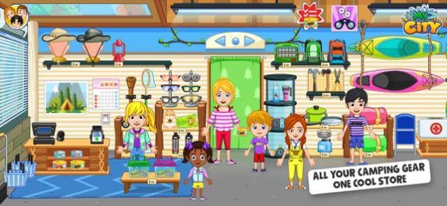 Nhận các đồ cắm trại ở cửa hàng