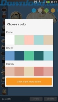 Tùy chỉnh màu nền cho trang phục