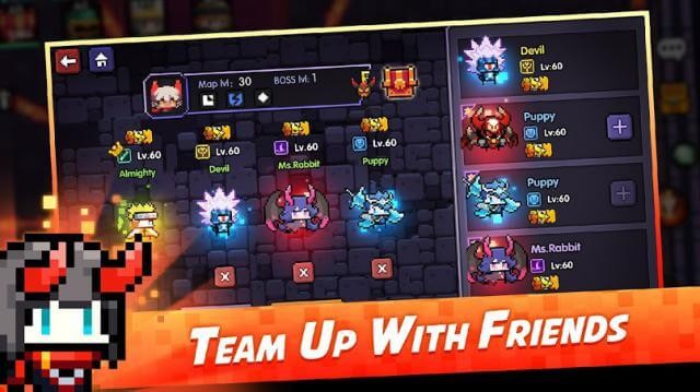 Lập team với bạn bè và cùng nhau chiến đấu trong game My Heroes