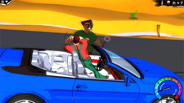 Đấm đá, bắn súng và tương tác với các nhân vật trong My Mad Road game theo nhiều cách