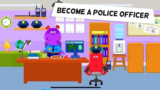 Vào vai cảnh sát và trải nghiệm công việc trong đồn cảnh sát với game My Monster Town - Police Station