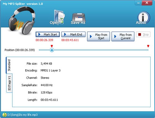 My MP3 Splitter trên Windows