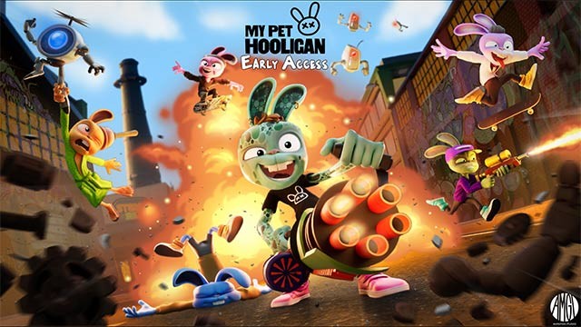 Cùng thú cưng bắn súng, chiến đấu và phá hủy thành phố Hooliland trong My Pet Hooligan