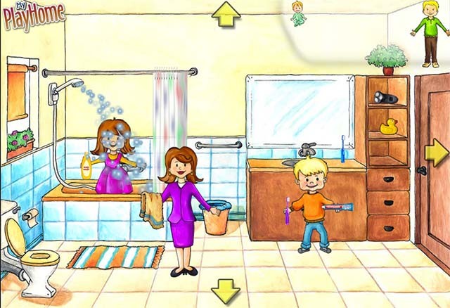 Tương tác với mọi đồ vật, nhân vật trong ngôi nhà búp bê