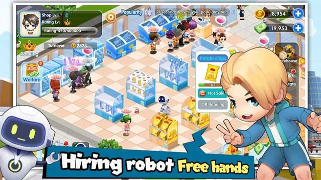 Sử dụng robot để hỗ trợ sắp xếp hàng hóa và chăm sóc khách hàng