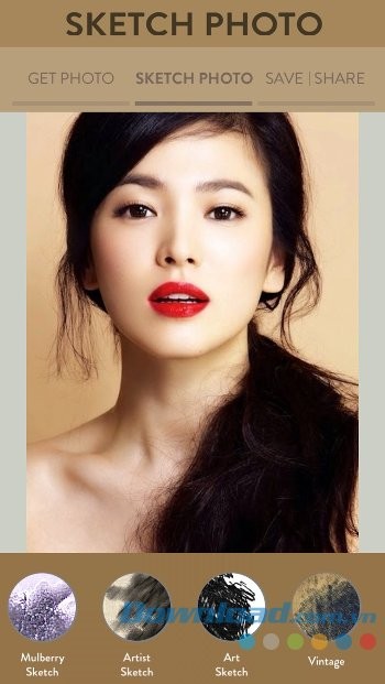 Màn hình chỉnh sửa ảnh