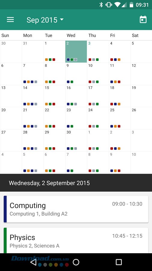 Xem lịch theo tháng