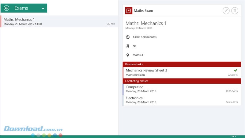 Chuẩn bị cho kì thi