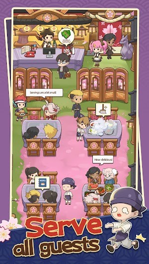 Phục vụ tất cả các vị khách tới quán