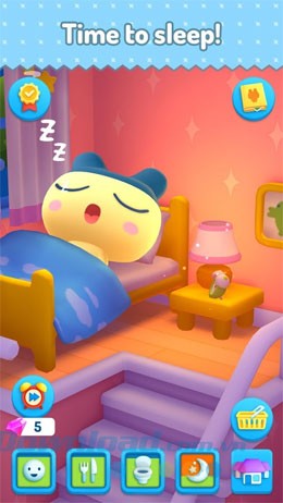 Cho Tamagotchi đi ngủ