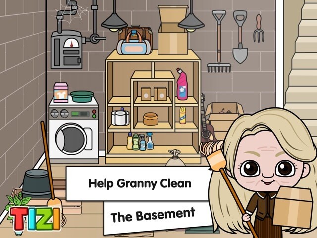 Giúp bà dọn dẹp tầng hầm