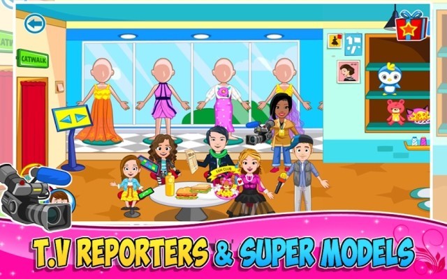 Dừng lại chụp ảnh trước ống kính phóng viên