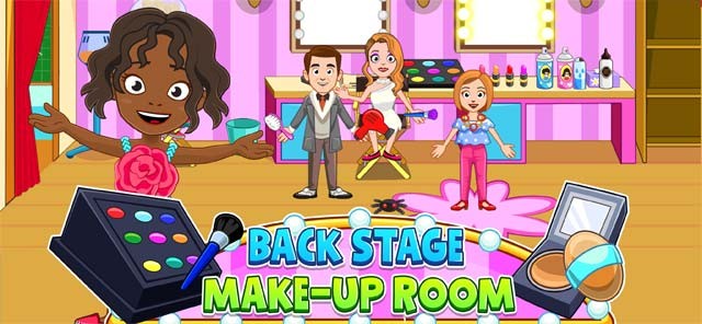 Make up cho các siêu mẫu tại phòng trang điểm phía sau hậu trường