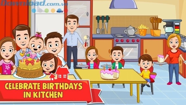 Kỷ niệm sinh nhật trong nhà bếp