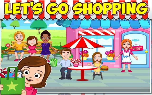 Bé hãy đi mua sắm với gia đình nhé