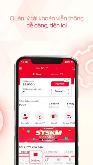 Quản lý tài khoản dễ dàng