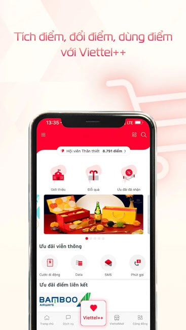 Tích điểm, đổi điểm, dùng điểm Viettel++