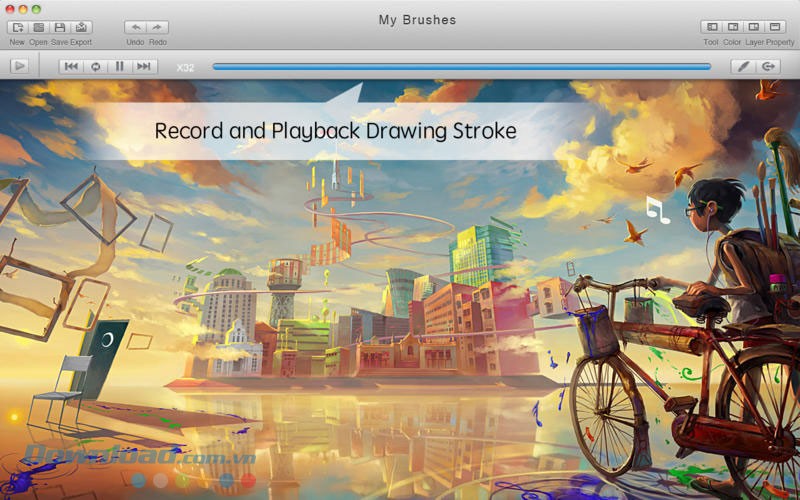 Khả năng playback nét vẽ