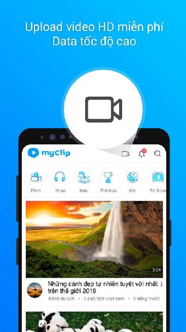 Upload video HD miễn phí Data tốc độ cao