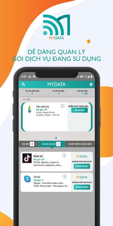 Dễ dàng quản lý gói cước của mình