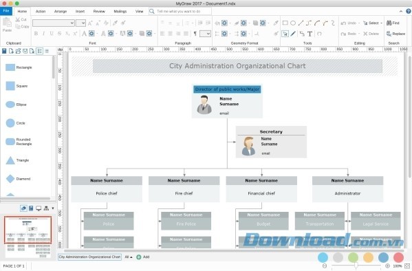 Phần mềm thiết kế sơ đồ chuyên nghiệp MyDraw cho Mac