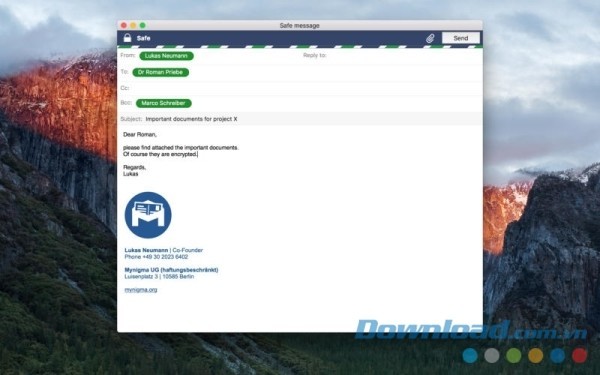 Mynigma cho Mac giúp bạn gửi tin nhắn an toàn nhất