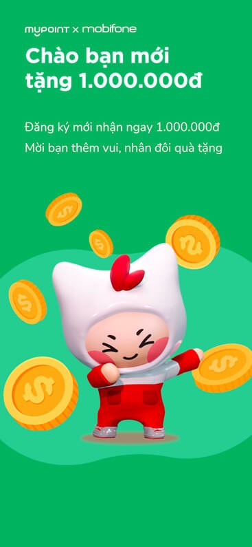 Chào mừng thành viên mới với ưu đãi 1.000.000 đồng