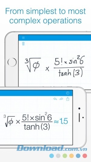 MyScript Calculator cho iOS giải phương trình từ đơn giản tới phức tạp