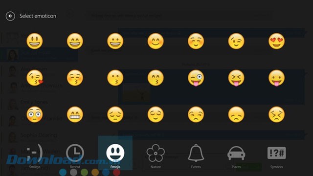 Biểu tượng cảm xúc khi chat