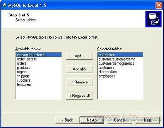 MySQL to Excel