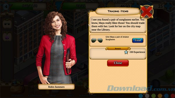 Nhận nhiệm vụ trong Mystery Society: Relic Match