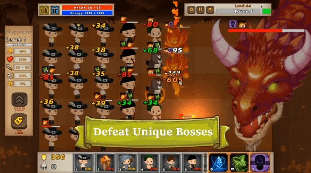 Đánh bại những con trùm độc đáo và mạnh mẽ trong game Mystic Hammer