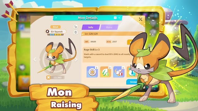 Nuôi dưỡng và phát triển quái thú của bạn trong game Mythmon