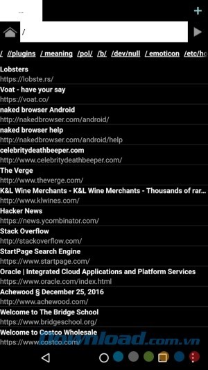 Naked Browser Web Browser cho Android hỗ trợ tải web nhanh