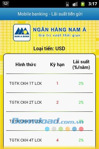 Nam A Mobile Banking for Android