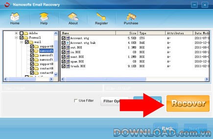 Namosofts Email Recovery
