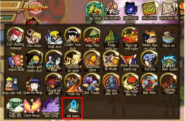 Tính năng Đồ giám trong Naruto Lục Đạo