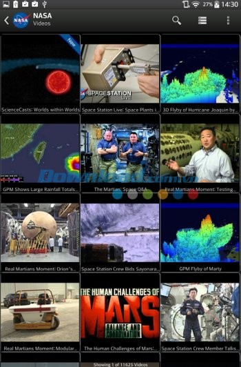 Bộ sưu tập video đồ sộ của NASA