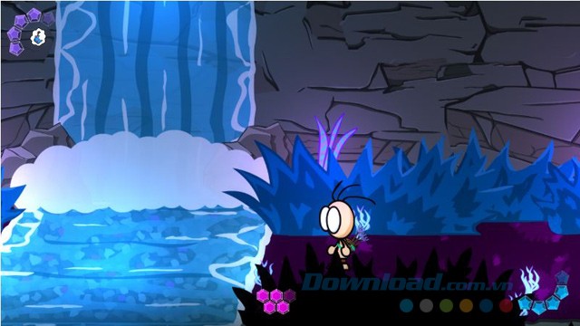 Vượt qua thác nước trong game phiêu lưu Native