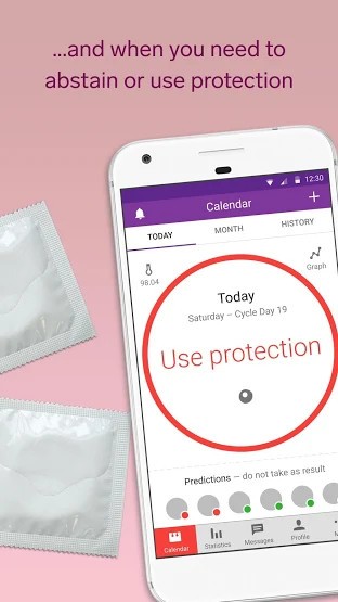 Ngày nguy hiểm và cần dùng biện pháp bảo vệ hiển thị màu đỏ